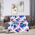 thumbnail image 6 of DouZhe Ultra-Soft Micro Fleece Lightweight Flannel Bed Blanket, Graffiti Camouflage Print Cozy Warm Throw Blankets, 50"x40", 6 of 7