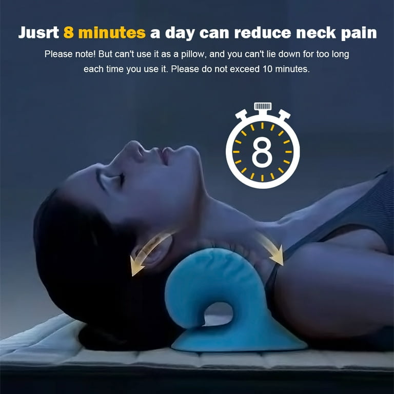 NeckZen Neck and Shoulder Relaxer - Chiropractic Support Pillow and  Cervical Traction Device for Spine Alignment, Pain Relief, Relaxation and