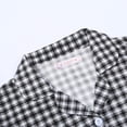 thumbnail image 4 of FUNDUFI Women's Pajama Sets Fashion Plaid Printed Long Sleeve Lapel Buttons Up Pajama Shirts Stretchy Sleepwear Pants Breathable Loose Fit 2Pcs Homewear Pajama Sets Comfy Pjs For Women, 4 of 7