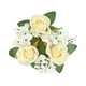 thumbnail image 3 of Anillo de vela, corona de rosas artificiales, minicoronas, candelabro de pilar, guirnalda de velas bohemias para mesa, sala de estar, decoración del amarillo amarillento, 3 of 9