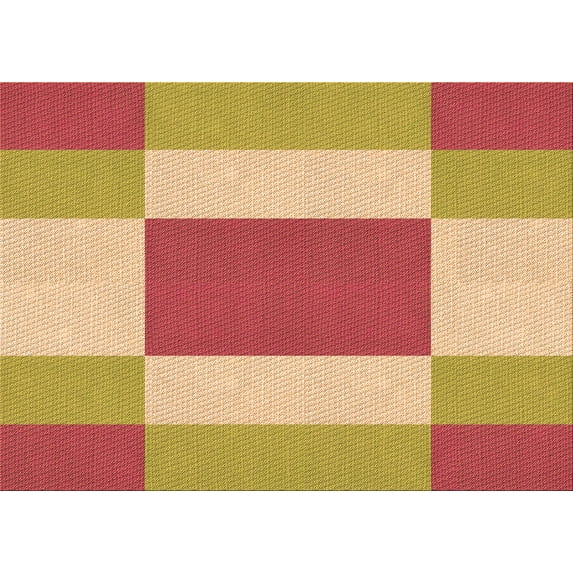 Ahgly Company Indoor Rectangle Patterned Grapefruit Red Area Rugs, 3' x 5'
