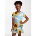 thumbnail image 4 of Girls Short Sleeve Dress Relaxed-Fit Pull-On Adorable Casual Dress for Big Girls Age 6-13 Party Dress, 4 of 6