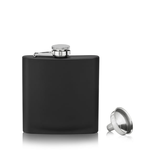 True Liquor Flask for Men and Women, Outdoor, Camping, 6 oz, Matte Black