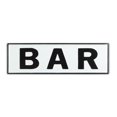 thumbnail image 1 of Cheungs 5432 White & Black Lacquered Finish Wall Sign - Bar, 1 of 1