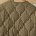 thumbnail image 5 of Fashion Jackets For Women Winter Long Sleeve Warm Quilted Floral Soild Color Puffer With Pockets Khaki Jacket Coat (XL), 5 of 9