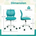 thumbnail image 3 of Resenkos Ergonomic Children Study Chair with Adjustable Height-Turquoise, Home Office Computer Desk Chair, Small Office Chair for Bedroom,Study, 3 of 6