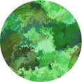 thumbnail image 1 of Ahgly Company Machine Washable Indoor Round Transitional Forest Green Area Rugs, 6' Round, 1 of 7