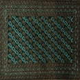 thumbnail image 1 of Ahgly Company Indoor Square Persian Turquoise Blue Traditional Area Rugs, 5' Square, 1 of 4