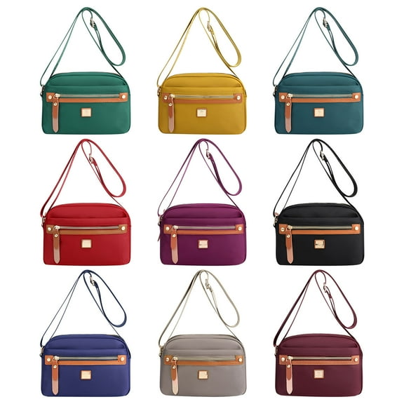 BVXEEP Crossbody Bag, Shoulder Bag, Nylon Crossbody Bag, Lightweight Crossbody Bag with Multiple Pockets and One Shoulder Nylon Fabric for Women