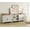 White, variant on WAMPAT Sideboard Cabinet with Glass Doors, Wood Doors and Ample Drawers, Vintage Wood Grain Design, Buffet Cabinet with Storage, Coffee Bar for Dinning Room, Kitchen,and Living Room, Oak