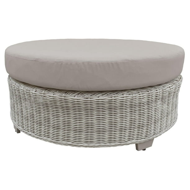 Tk Classics Coast Round Wicker Coffee Table Com Tk Classics Coast Round Wicker Coffee, Round Wicker Ottoman Table