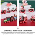 thumbnail image 3 of BEADCEST 2 Pcs Petits Ornements de Train en Bois Décorations de Fête de Train Vert, 3 of 7