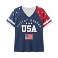 thumbnail image 4 of Wxolcjlv Womens 250th Anniversary USA T-Shirt American Flag Graphic Short Sleeve T-Shirt 4th of July Patriotic Tee, 4 of 4