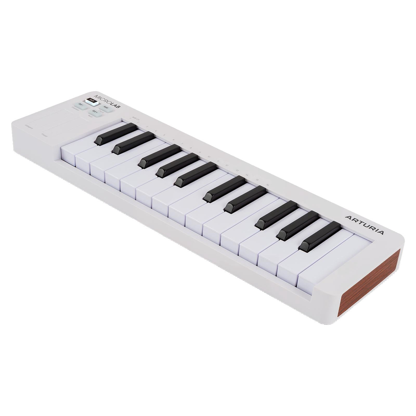 Arturia MicroLab mk3 White Ultra-Compact MIDI Controller with Headphones Package