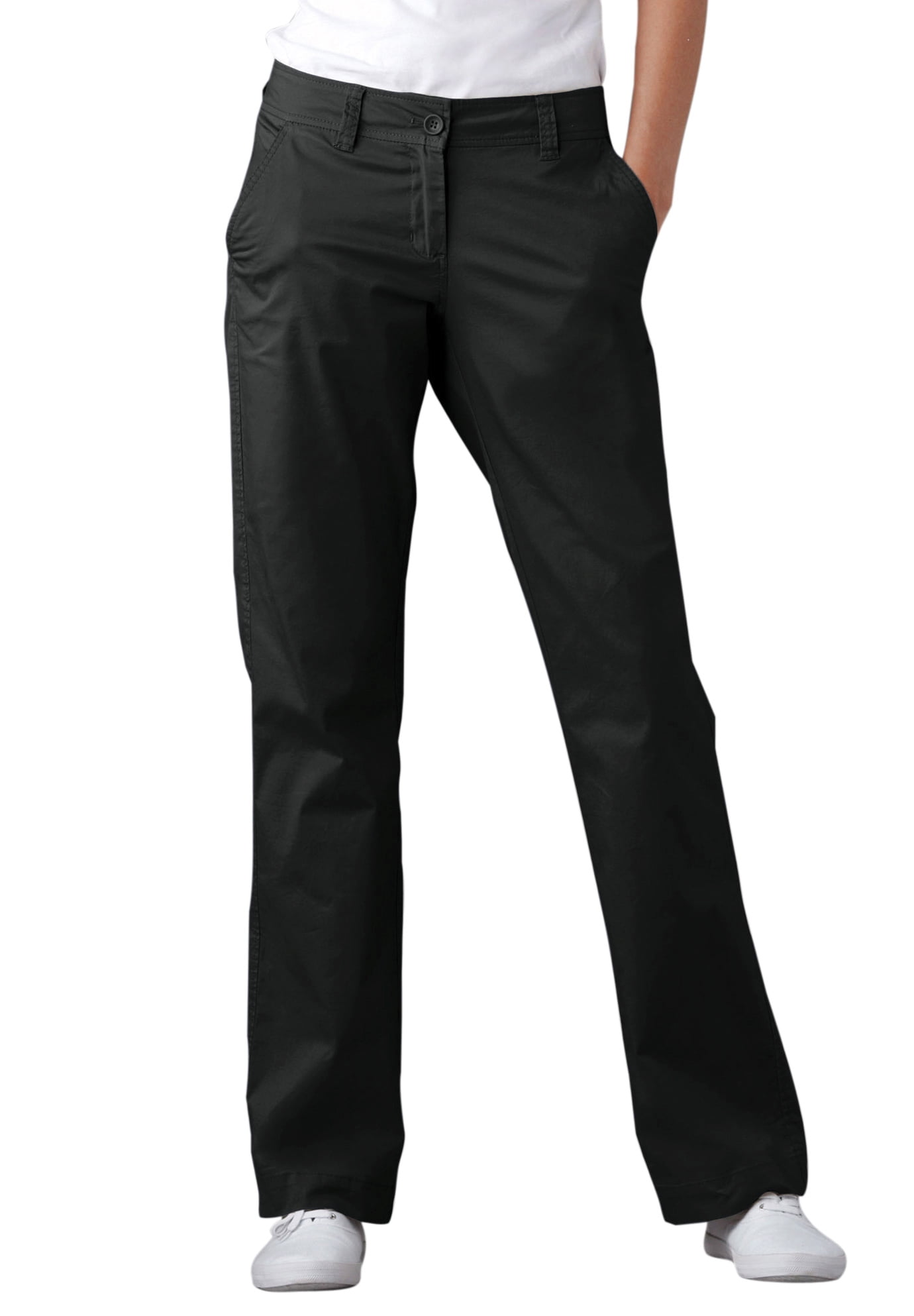 Ellos - ellos Women's Plus Size Classic Chino Pants - 28, Black