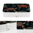 thumbnail image 4 of Turtle PU Leather Jewelry Box Display Case with Removable Compartment and Bracelet Holder - Portable Storage Container, 4 of 6