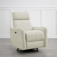 thumbnail image 3 of CHITA Power Swivel Glider Recliner for Living Room Nursing Chair Faux Leather Recliner with USB Ports, Coconut Milk, 3 of 14