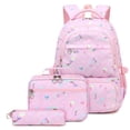 thumbnail image 2 of gcong Ergonomic Large Capacity Elementary School Backpack With Lunch Bag And Pencil Set For Grades 3 Through 6 Pink, 2 of 9