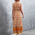 thumbnail image 1 of Vestido con estampado floral, vestido floral para mujer, vestido largo con escote en V, vestidos de verano para mujer, tecnología innovadora, 1 of 6