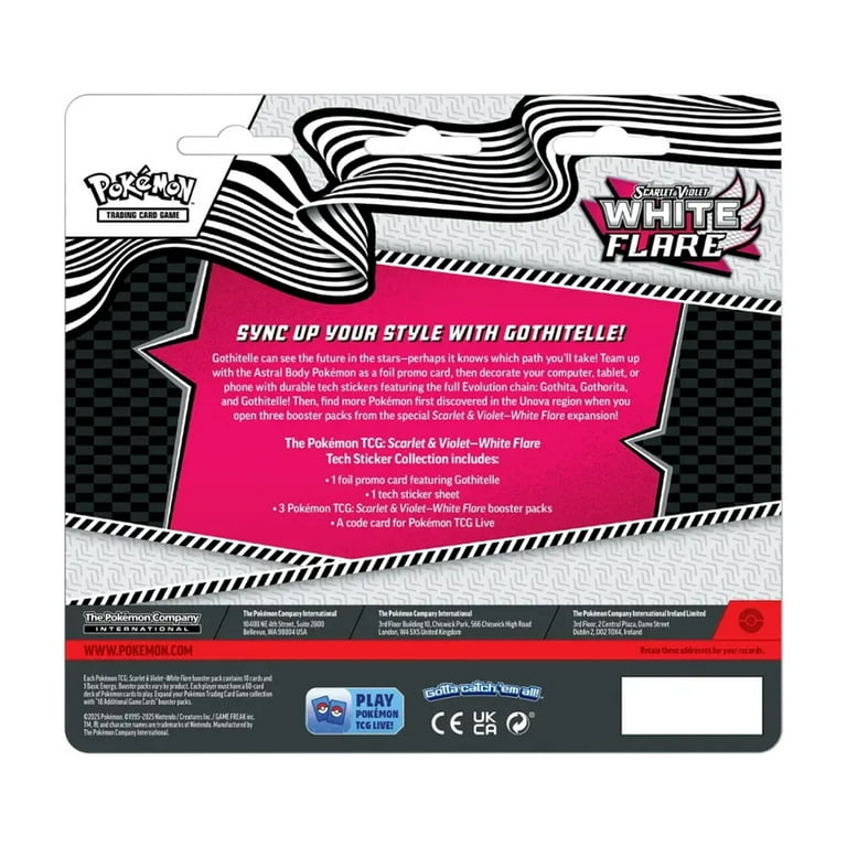 Pokmon Tcg Scarlet Violet 10.5 White Flare - 3Pk Tech Sticker Collection -  Walmart.com