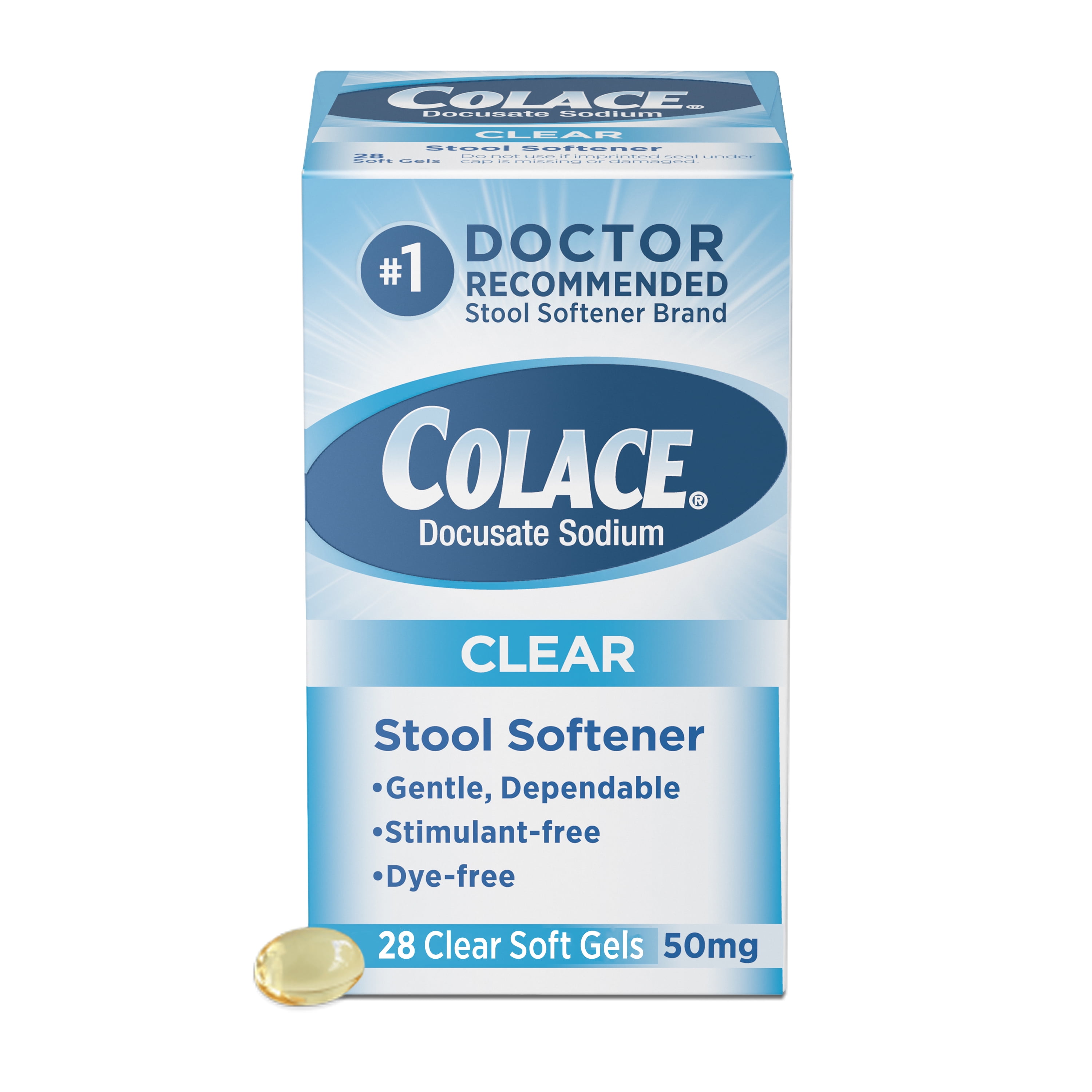 Colace Girl Xxx Porn Videos - Colace Clear Stool Softener Soft Gels, 28 Ct - Walmart.com