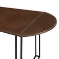 thumbnail image 5 of Manor Park Modern 72 in x 32 in x 30 in Oval Metal Dining Table, Walnut/Black, 5 of 9