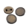 thumbnail image 3 of IFANLANDOR 5Pcs Brooch Accessories Light Brown Stainless Steel Grip DIY Brooch Base for Crafting, 3 of 8