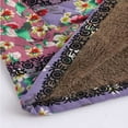 thumbnail image 4 of Women Winter Down Coat Printed Hooded Pockets Warm Fleece Floral Button Down Coat Jacket, 4 of 6