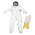 thumbnail image 2 of Traje de apicultura, traje de apicultura, bata con guantes, mono con ventilación Guantes de lona XL, 2 of 9