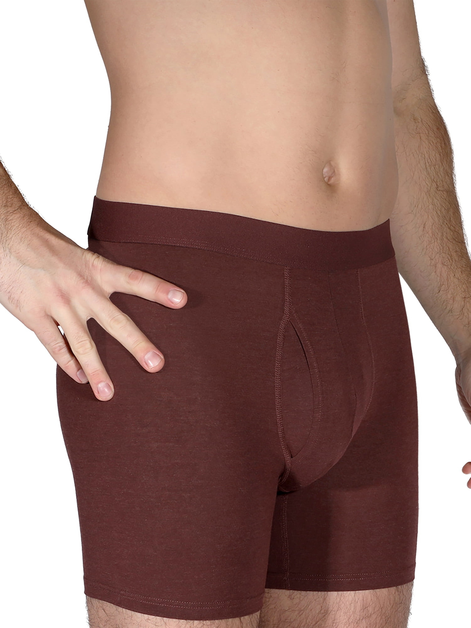 George Men's Soft Touch Rayon Boxer Briefs, 3 Pack