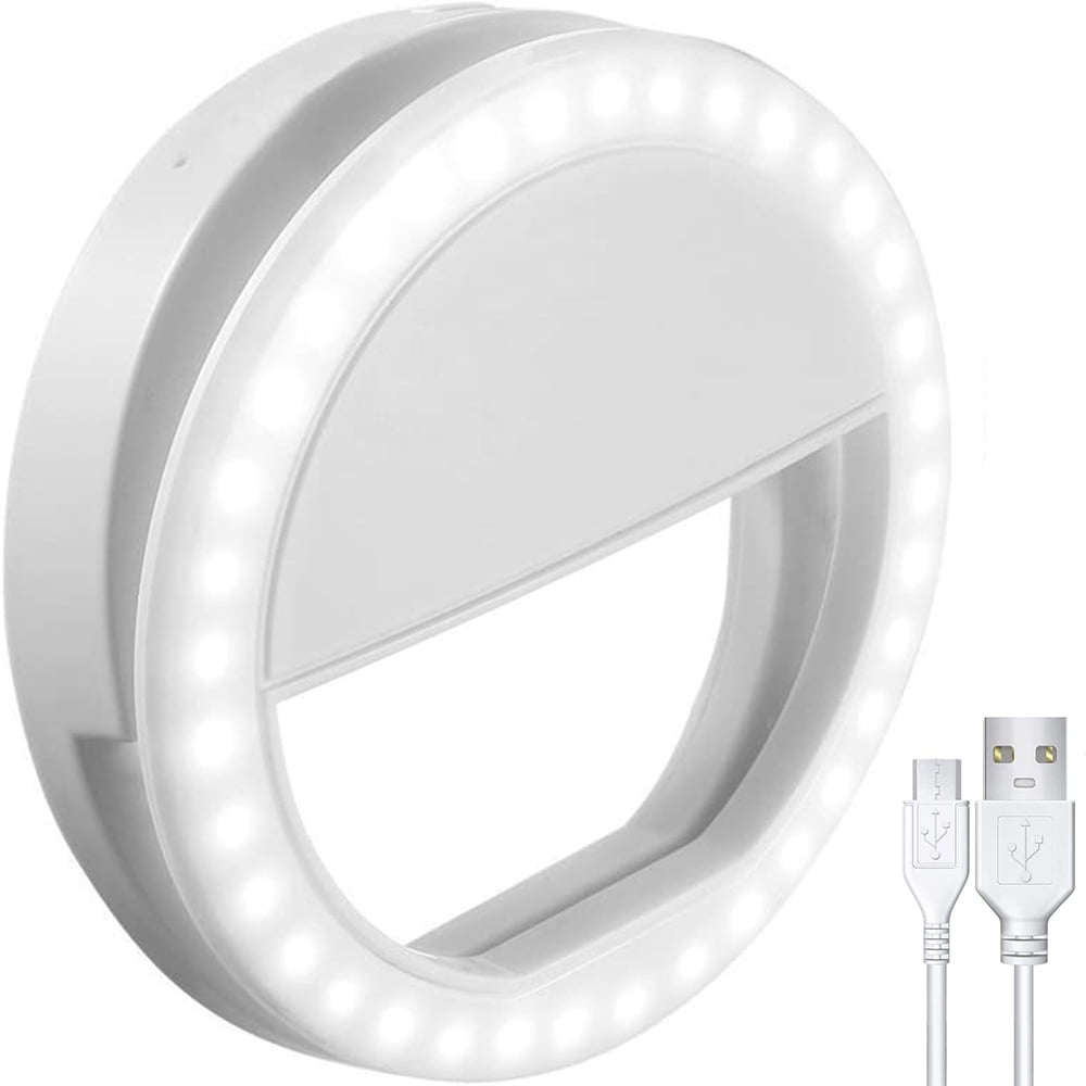 Selfie Ring Light, Rechargeable with 36 LED Lights, 3Level Adjustable
