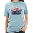 thumbnail image 3 of Plus Size Retro Miami Graphic Design Deluxe Jersey T-Shirt - Blue Mist 2XL, 3 of 4