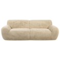 thumbnail image 3 of Uttermost Abide Contemporary Faux Sheepskin Fabric Upholstered Sofa in Caramel, 3 of 8