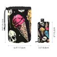 thumbnail image 5 of PhooArto Drawstring Cosmetic Bag, Barrel Shaped Portable Travel Makeup Bags, Skulls Ice Cream Pattern Large Capacity Waterproof Multifunctional Bucket Toiletry Bag, 5 of 6