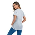 thumbnail image 4 of Youmylove Women Maternity Tshirts Solid Color Hem Casual Short Sleeve Crew Neck Basic Nursed T-Shirt Tee Shirts Top Breastfeeding Comfy, 4 of 4