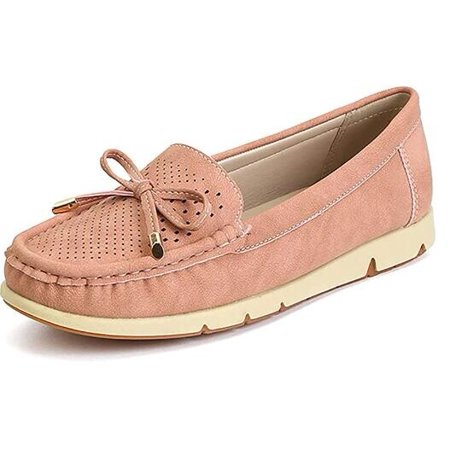

Women s Bow Hollow Loafers Slip On Dress Shoes Casual Round Toe Flats Size 5.5