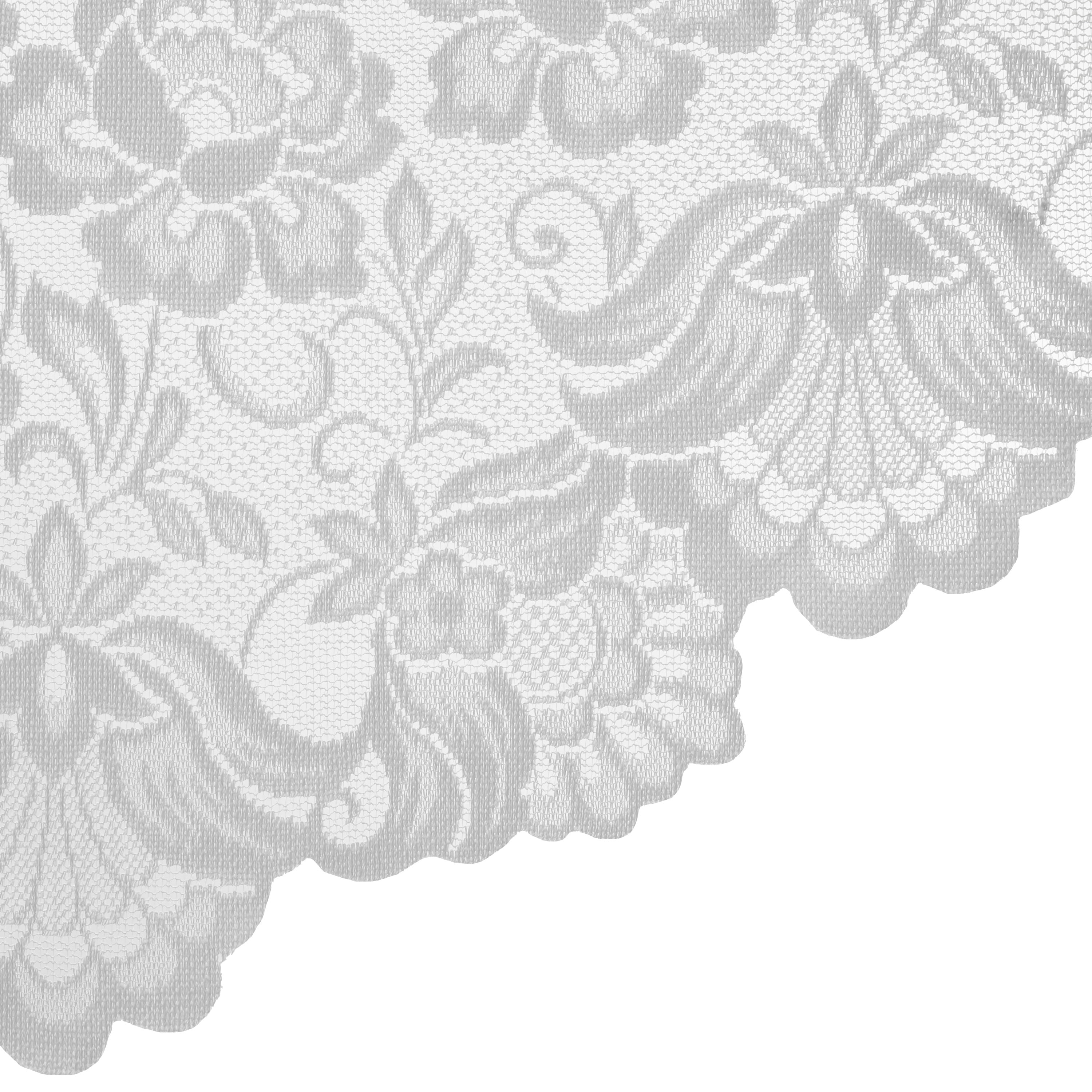 Louis Floral Lace Window Curtain Swag Pair 72" x 32" in White