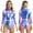 Blue, variant on iiniim Women's Cosplay Holiday Party Bodysuit Space Astronaut Costume Silver S
