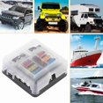 thumbnail image 3 of Portafusibles Para Automóvil, Con Bloque De Fusibles Con Luz Indicadora LED, Autobuses Para Automóviles Modificados Con Aislamiento Retardante De Llama De 30 A Para Automóviles, 3 of 7