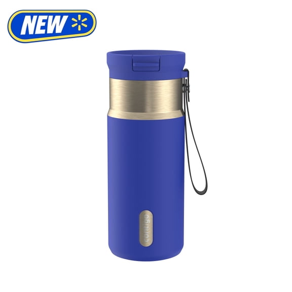 Contigo SnapSeal 16 oz Leakproof Stainless Steel Water Bottle with Carrying Strap