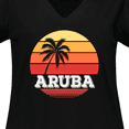 thumbnail image 4 of Inktastic Aruba Vacation Women's Plus Size V-Neck T-Shirt, 4 of 5