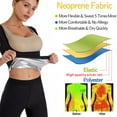 thumbnail image 6 of Womens' Sauna Suit Sleeveless Sweat Vest Workout Waist Body Shaper Sweat Tank Top S/M, 6 of 9