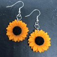 thumbnail image 2 of Sunflower Drop Earrings Personalized Earrings For The Beautiful Self, 2 of 5