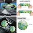 thumbnail image 6 of Yuyamidu 16 PCS Palm Leaves Car Seat Covers Set Green Gear Shift Cover Hand Brake Cover Car Sun Shade Steering Wheel Cover Seat Belt Covers Rear View Mirror Cover Coasters Key Chain, 6 of 7