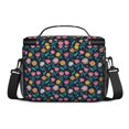 thumbnail image 3 of Lunch Box Pioneer Flower Floral Print Pattern Insulated Lunch Bag for Women Men,Medium Leakproof Lunchbox Cooler Bag Adjustable Strap,10 X 6.7 X 8 Inches, 3 of 6