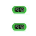 thumbnail image 1 of Reloj despertador LED digital Billuyoard con carcasa de silicona Verde 2Conjunto, 1 of 6