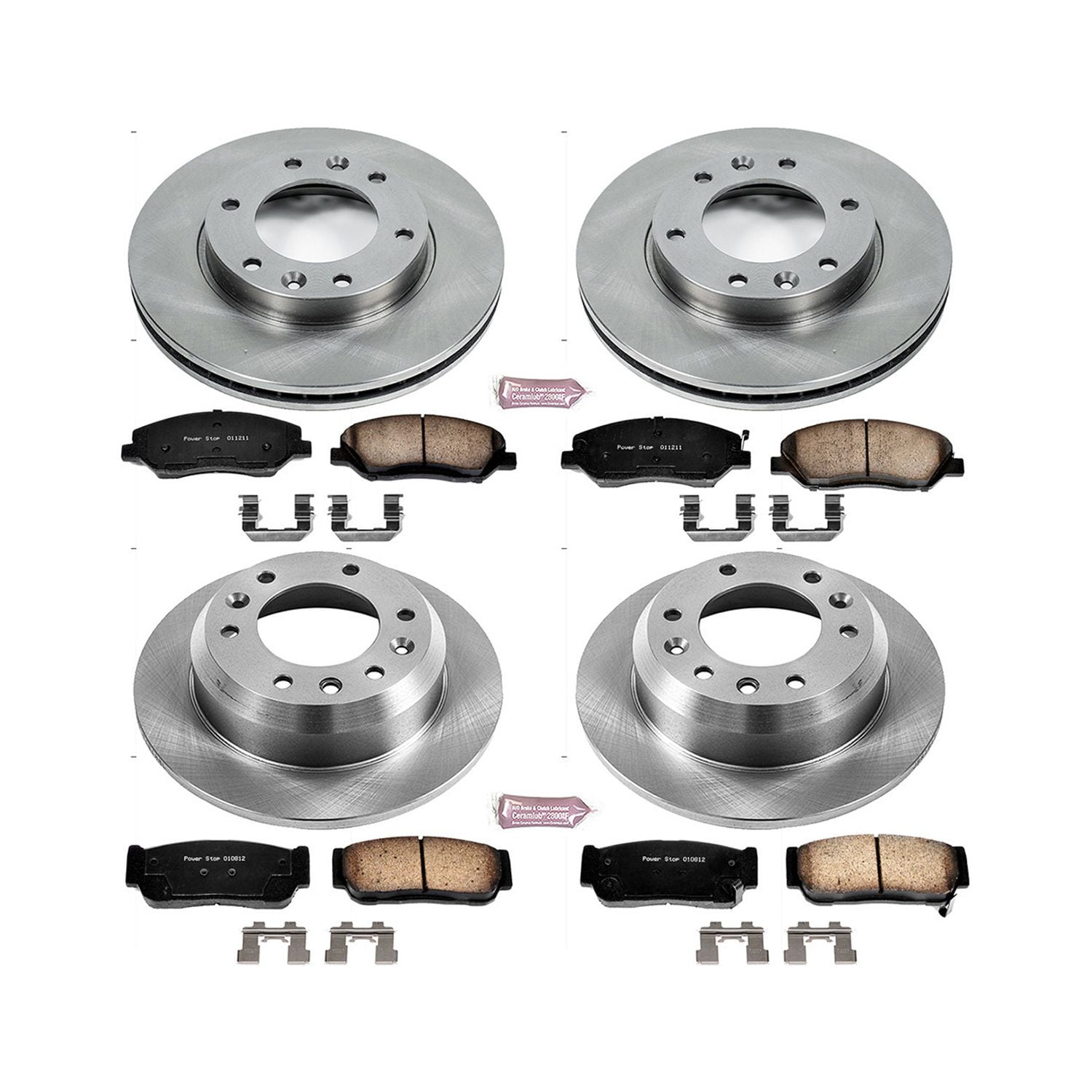 PowerStop Front and Rear Stock Replacement Brake Pad and Rotor Kit Fits: HYUNDAI KIA Select Models KOE5832