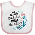 thumbnail image 3 of Inktastic Though She Be but Little Fierce Quote Girls Baby Bib, 3 of 4