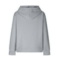 thumbnail image 6 of 1/4 Zip Pullover Women Winter Fall Classic Hooded Long Sleeve Kimono One Shoulder Drawstring Heart Print Hoodie Cotton Sweatshirts Hoodies(Light Gray,XL), 6 of 7