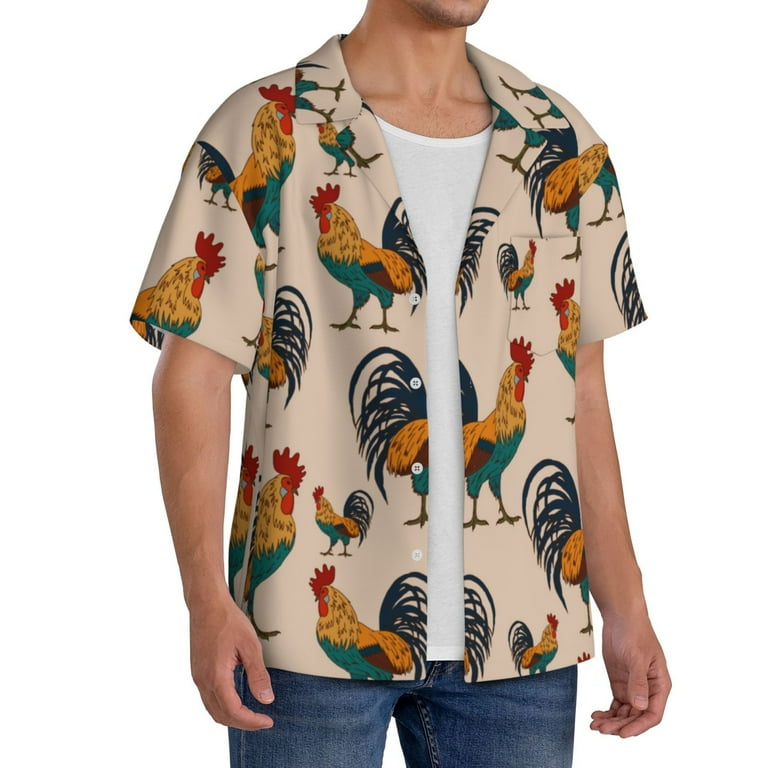 rooster dress shirt Men's Dress Shirt